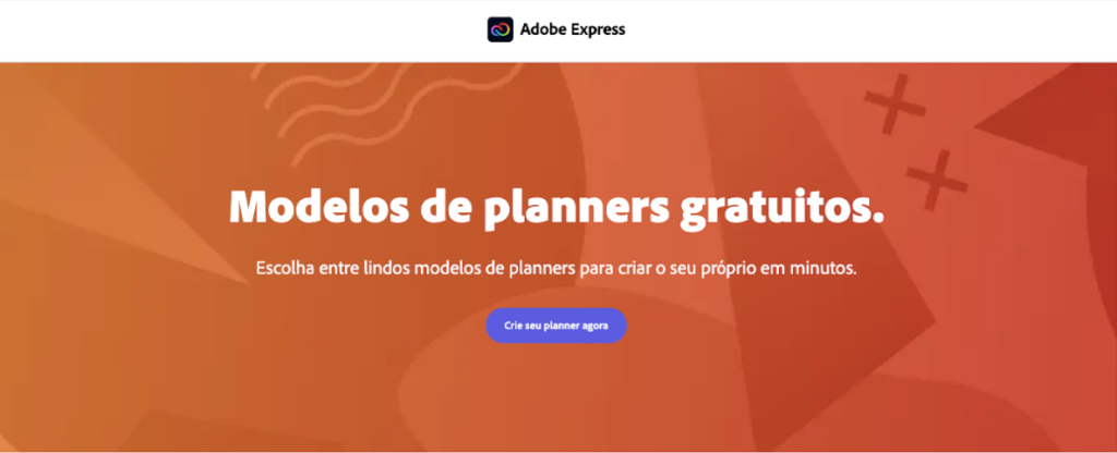 Print da ferramenta Adobe Spark Planner