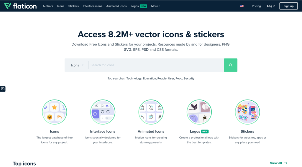 Print site Flaticon