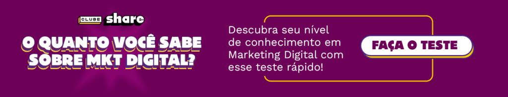Banner sobre o teste de conhecimento em marketing digital