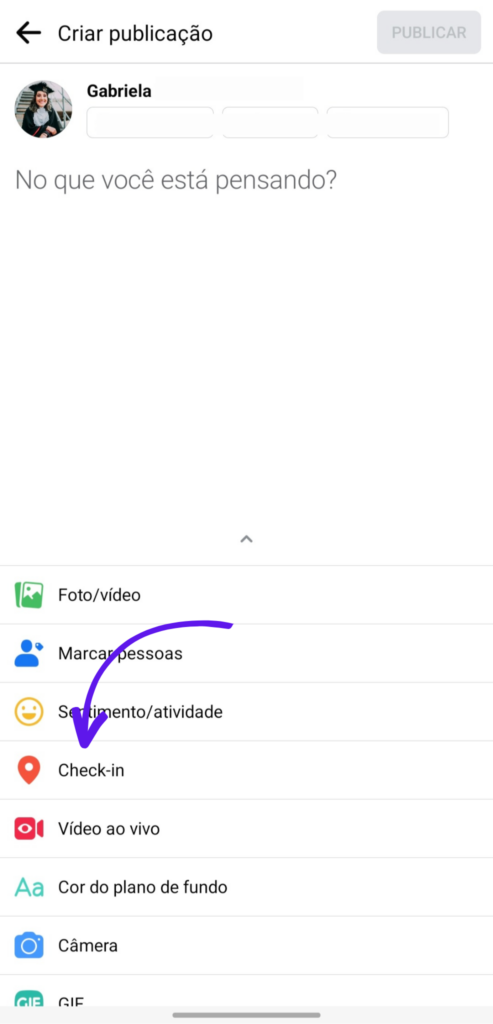 Como criar uma localização no Instagram: check-in no Facebook.