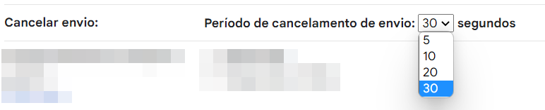 Dica do Gmail: período de cancelamento de envio.